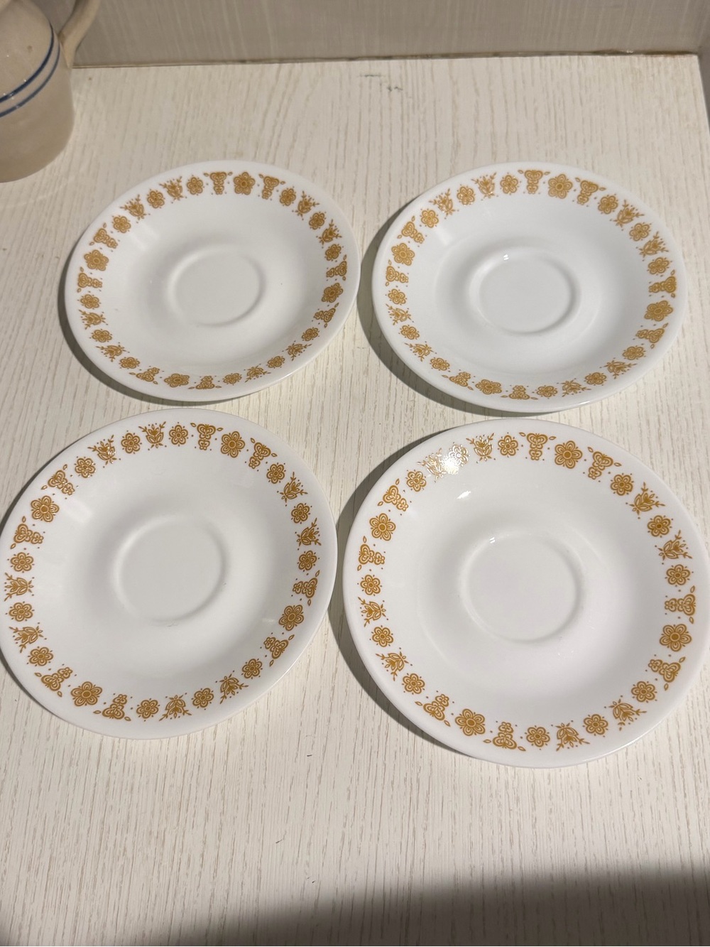 Butterfly Gold Saucers - Set of 4